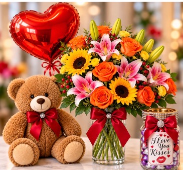Hugs and Kisses Fall Gift Collection Perfect for anniversaries, birthdays, autumn celebrations, or simply sending hugs and kisses to someone special. in Orlando, FL | Classic Blooms