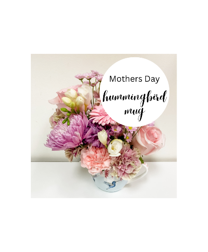 Oversized Coffee Mug with Florals 
