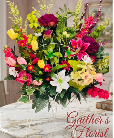 Hummingbirds at Play  Silk with a Hummingbird Keepsake  in Talladega, AL | GAITHER'S FLORIST