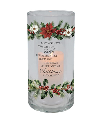 Hurricane Faith Candle Christmas keepsake