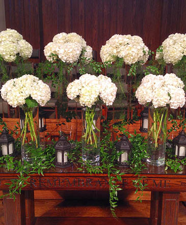 Hydrangea Clouds Table Arrangement in Fort Smith, AR | Blossom Box