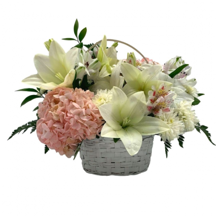 Hydrangea Heaven Basket Arrangement