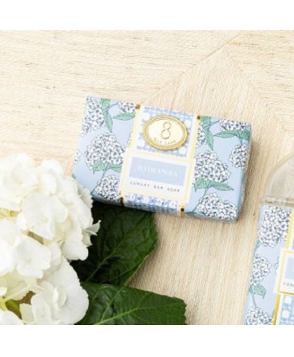 Hydrangea Wrapped Bar Soap 
