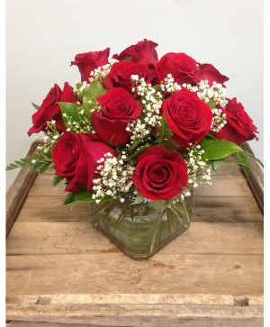 I ADORE YOU RED ROSE CUBE  