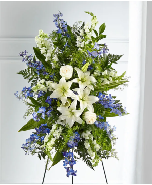 I am blue for you! Sympathy Arrangement