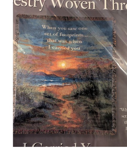 I CARRIED YOU SYMPATHY THROW  Sympathy Blanket on Easel 
