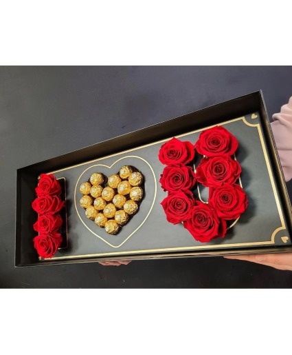 I LOVE U ROSES AND CHOCOLATES 