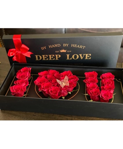 I love you flower box 
