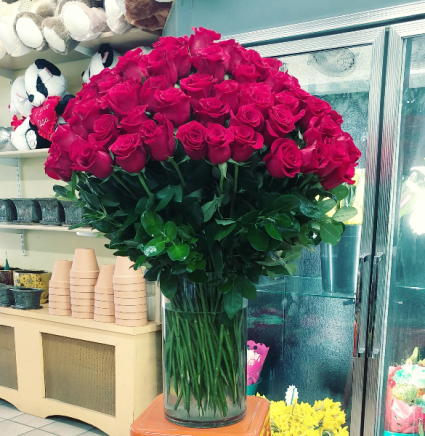 I LOVE YOU   long steam roses 