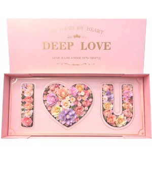 I love you mixed flower box 