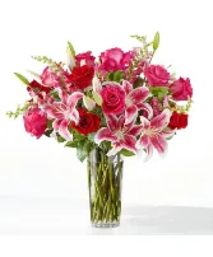 I Love You  Lilies, Roses, Tall Style