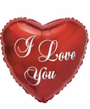 I Love You Mylar balloon 