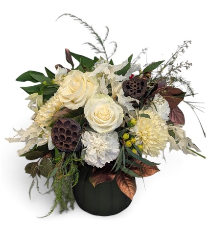Autumn's Elegant Bounty Colored Pumpkin Vase