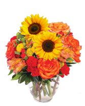 Amber Awe Vase Arrangement