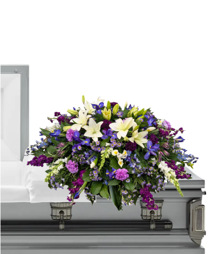 Idyllic Irises Casket Spray