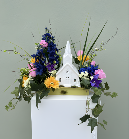 Illuminated Church & "Amazing Grace" Music SA-101 Silk Arrangement
