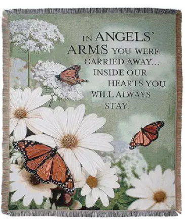 In Angels' Arms Woven Tapestry Gift in Wellsville, NY | Cherish the Moment Floral Studio