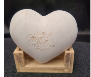 In God's Hands... Heart 3D Heart Shape Gift Item