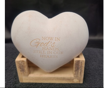 In God's Hands... Heart 3D Heart Shape Gift Item