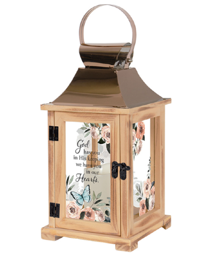 Z In His Keeping Lantern with Candle
