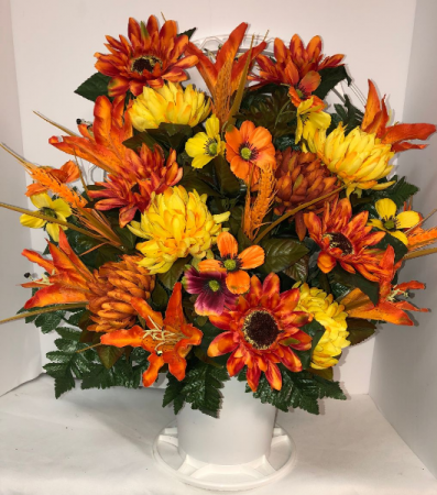 In Loving Memory - Autumn Silk Funeral Basket