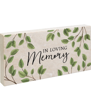 In Loving Memory marbled paver with easel 