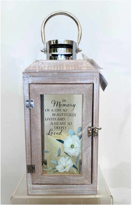 In Memory of a Beautiful Life bereavement Lantern 