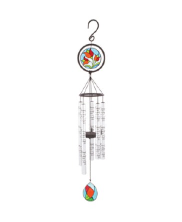 In Memory Stain Glass Wind Chime 60377 Sympathy Keepsake in Du Bois, PA | BRADY STREET FLORIST