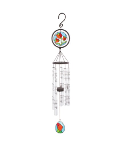 In Memory Stain Glass Wind Chime 60377 Sympathy Keepsake