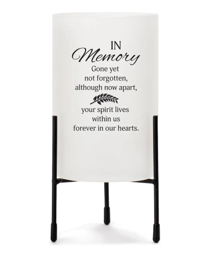 In Memory Sympathy Glass Candle Holder 