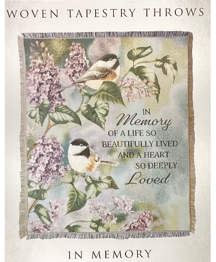 In Memory Tapestry Sympathy Keepsake Throw