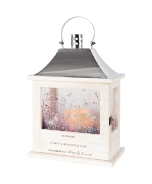 In Memory  Wooden Slat Lantern 
