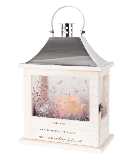 "in Memory" Wooden Slat Lantern lantern