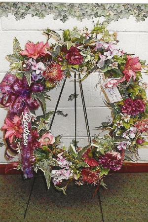 In the garden silk wreath