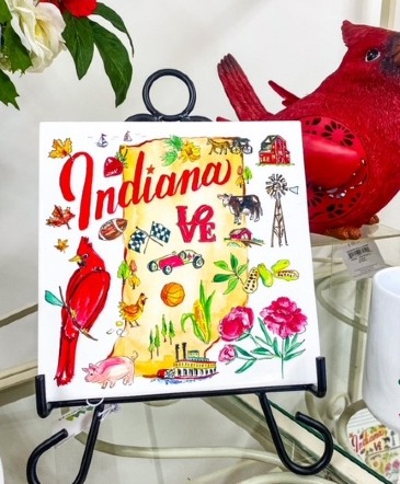 Indiana Ceramic Trivet  in Pendleton, IN | The Gift Box