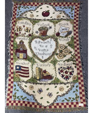 Ingredients for a Happy Classroom Afghan Blanket