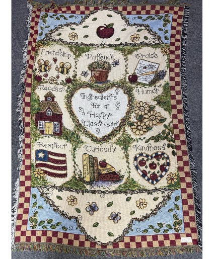 Ingredients for a Happy Classroom Afghan Blanket