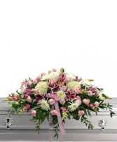 ink Mum and Lily Casket Cover