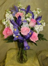 Iris Rose Fresh Arrangement