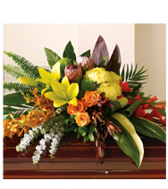 Island Memories Casket Spray  in Windsor, ON | K. MICHAEL'S FLOWERS & GIFTS