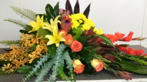 ISLAND PARADISE CASKET SPRAY