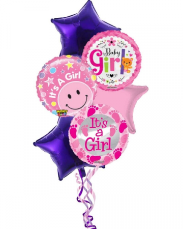 It's A Girl Balloon Bouquet in Coral Springs, FL | DARBY'S FLORIST