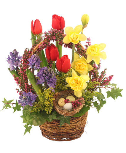 It's Finally Spring! Basket Arrangement
