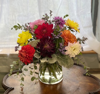 It's Raining Dahlias! Vase Arrangement