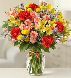 Cheery Get Well  Bouquet Vase Arrangement