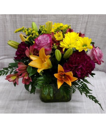 It's Your Lucky Day Cube vase arrangement