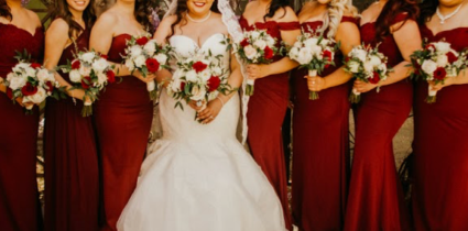 Ivory and red rose Wedding Flowers in Riverside, CA - Willow Branch Florist  of Riverside