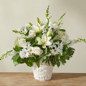 Ivory Elegance Floral Basket 