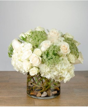 Ivory & Lace Clear Cylinder 