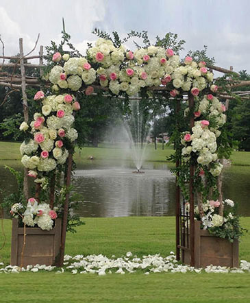 Ivory & Rose Altar Arrangement in Jacksonville, FL | GLADWELL'S FLORIST